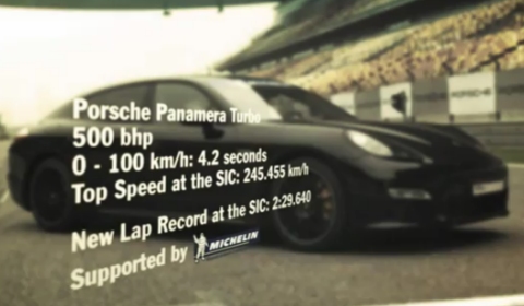 Video Porsche Panamera Turbo Sets Lap Record at Shanghai International Circuit 