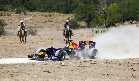 Red Bull Running Showcar In Texas