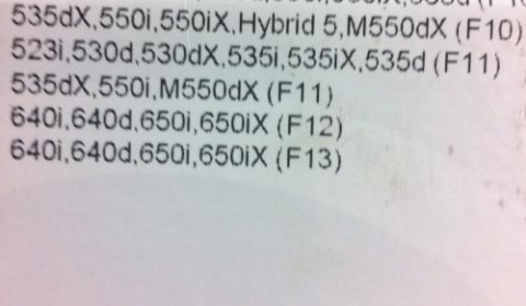 BMW Leaked Document M550dx