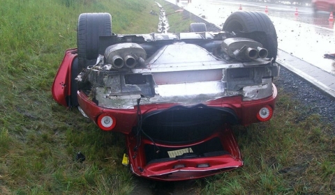 Car Crash Ferrari 599 GTO in Czech Republic