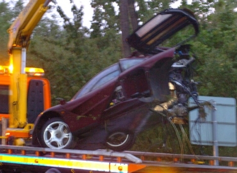 Car Crash Rowan Atkinson's McLaren F1