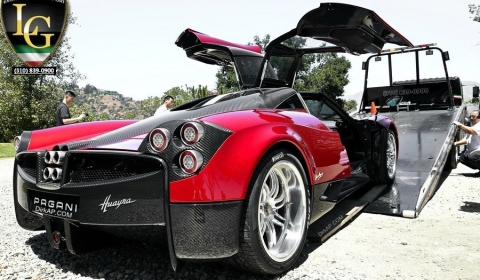 L.G. Exotic Auto Transports First Red Pagani Huayra in North America