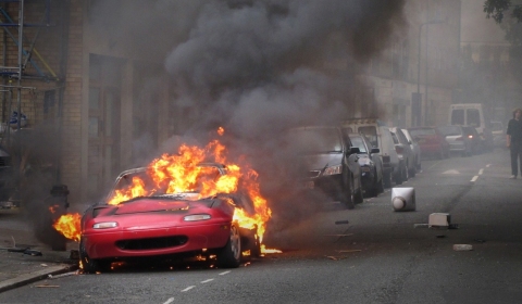 Mazda MX5 On Fire