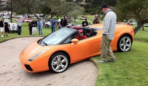 Pebble Beach 2011 Lamborghini Gallardo Sand-trapped - Fail