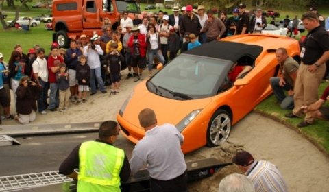 Pebble Beach 2011 Lamborghini Gallardo Sand-trapped - Fail 01