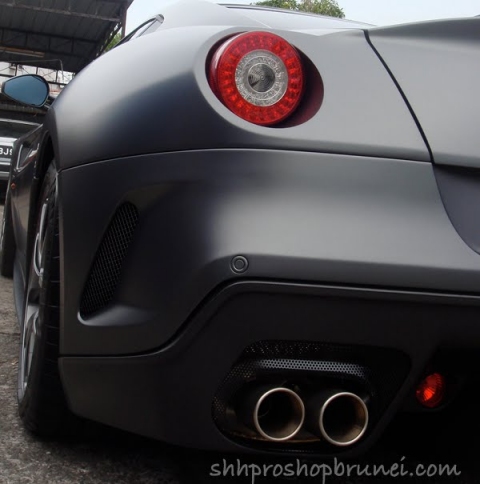 Spotted Matte Gunmetal Grey Ferrari 599 GTO in Brunei 03