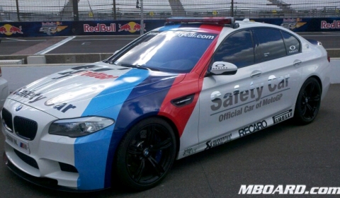 This is the BMW F10M M5 Safety Car for MotoGP