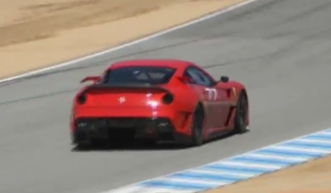 Video Ferrari 599XX and FXX at Laguna Seca Raceway