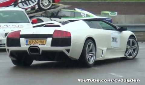 Video Lamborghini Murcielago LP640 Roadster in Heavy Rain - FAIL