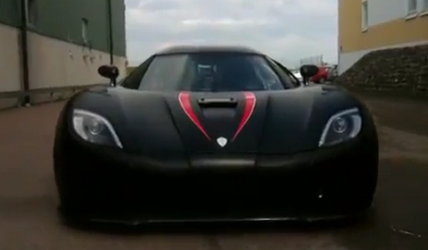 Video Matte Black Koenigsegg Agera at Factory in Sweden 