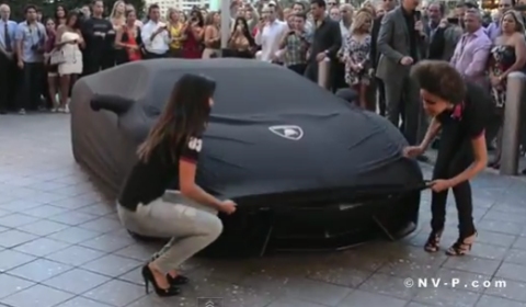 Video Matte Black Lamborghini Aventador LP 700-4 Unveiling in Miami