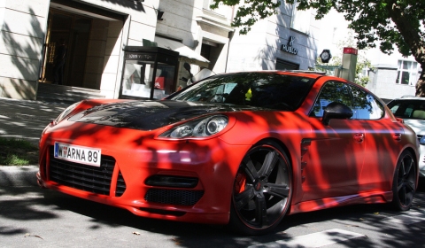 Video Matte Red Anderson Germany Porsche Panamera Exhaust Noise