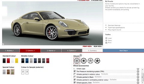 Porsche 911 Carrera S Configurator