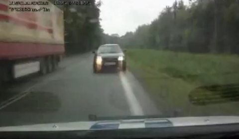Car Crash Czech Police Car in Head-On Collision