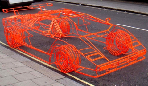 Benedict Radcliffe's Wireframe Lamborghini Countach 