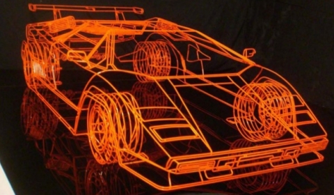 Benedict Radcliffe's Wireframe Lamborghini Countach 01