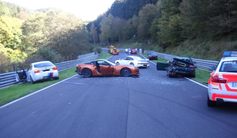 Car Crash Eight Cars Involved in Crash at Nürburgring