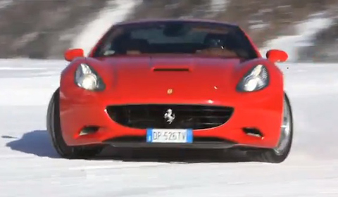 Video: Ferrari California Plays in the Snow