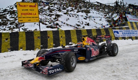 Red Bull F1 Showcar at World’s Highest Driveable Road, the Khardung La