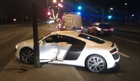Audi R8 V10 Crash in Warsaw