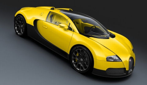 Bugatti Veyron Grand Sport Yellow Black Carbon