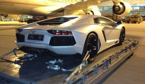 Lamborghini Aventador at Munich Airport Heading to the UAE