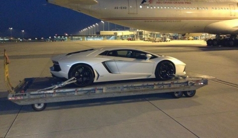 Lamborghini Aventador at Munich Airport Heading to the UAE 02