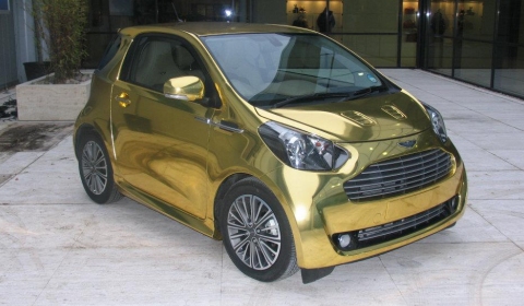 Overkill Golden Aston Martin Cygnet