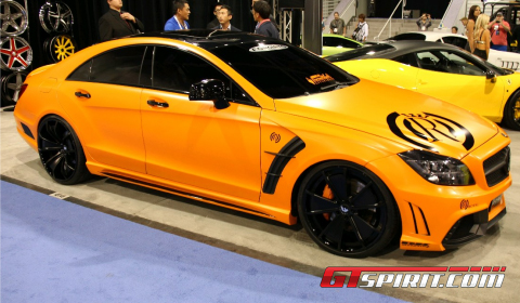 SEMA 2011 Matt Orange Wald International Mercedes CLS