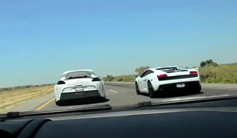 Video Lamborghini Gallardo LP550-2 vs 700hp Mansory Panamera Turbo