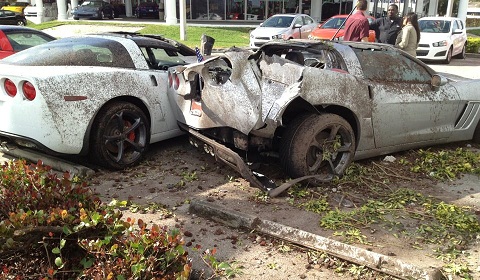 Drunk Driver Wrecks New Corvette Grand Sports in Miami