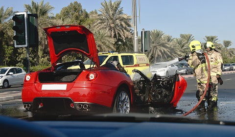 Ferrari 599 GTB Fire in Dubai