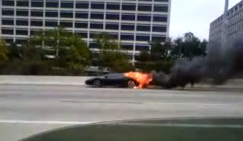 Ferrari F430 on Fire in Houston