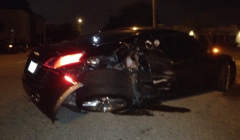 Car Crash Audi R8 Wrecked in Tampa Florida