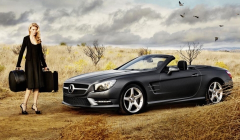 Lara Stone Meets 2013 Mercedes-Benz SL-Class