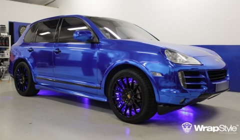 Overkill Blue Chrome Porsche Cayenne