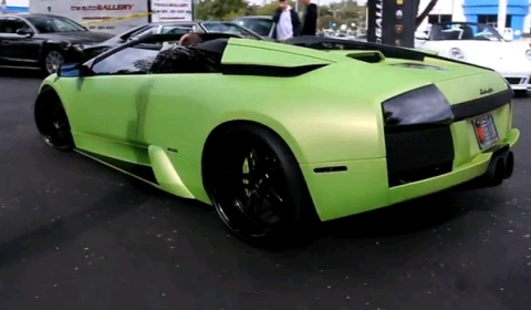Video Matte Green 1000hp Lamborghini Murcielago Roadster
