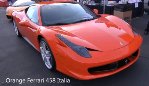 Video Orange Ferrari 458 Italia at Motor4Toys 2011