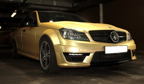 Gold Carbon Mercedes-Benz C63 AMG Facelift