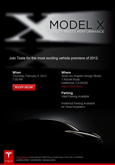 Teaser Tesla Model X Crossover 01