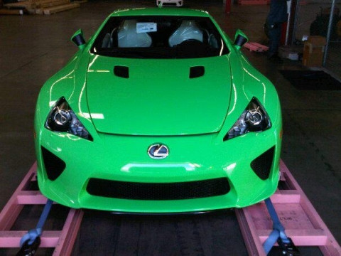 Green Lexus LFA Nr 250 Hits Stateside 01