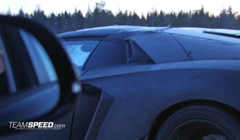 Spyshots 2013 Lamborghini Aventador Roadster Winter Testing