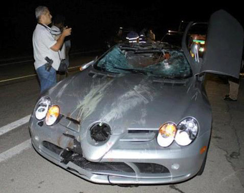 Car Crash: Brazilian Billionaire's SLR McLaren Hits Cyclist