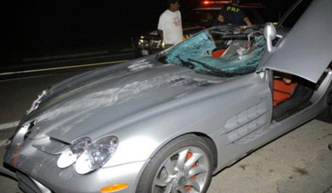 Car Crash: Brazilian Billionaire's SLR McLaren Hits Cyclist