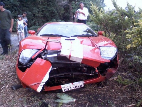 Ford GT Crash 2009