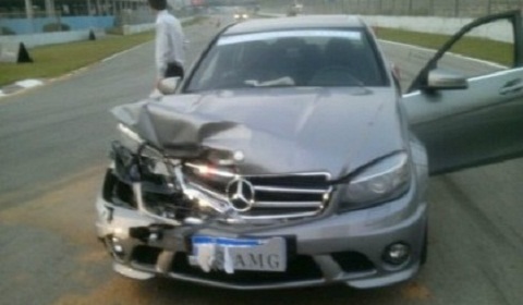 Wrecked Mercedes C63 AMG