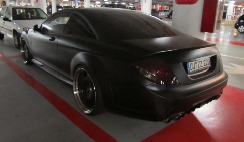 Spotted Matte Black Mercedes-Benz CL Collecting Dust in Marbella 01
