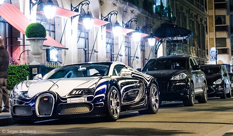 Bugatti Veyron Grand Sport L’Or Blanc in Paris