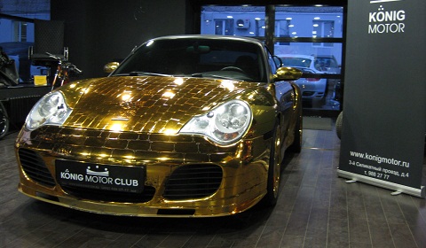 Gold Plated Porsche 996 Turbo Cabriolet