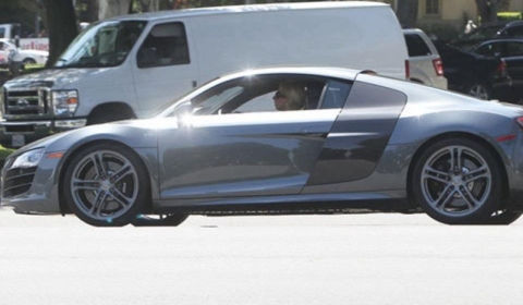 Lady Gaga Puts On Her Poker Face While Driving Her Audi R8